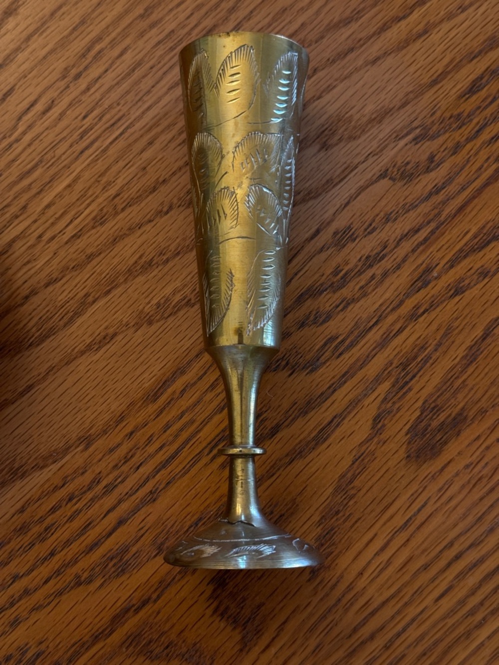 Vintage Brass Decor Set | Bud Vase + Trinket Dish | Boho Home Styling - Picture 6 of 11